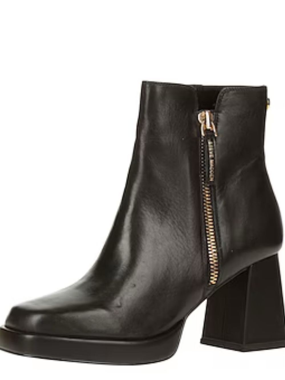 Steve Madden Adryana In Black Leather Platform Ankle Boots Women’s Size 8 New